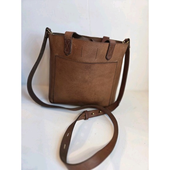 Madewell Handbags - Vntg Madewell Small Mini Transport Crossbody‎ Bag Cognac Brown Leather Tote
